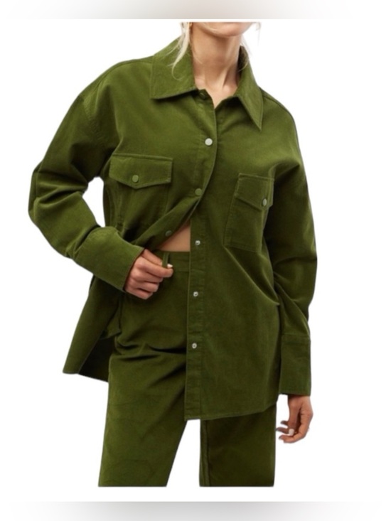 WeWoreWhat Jackets & Blazers - WeWoreWhat Oversized Corduroy Shacket Basil Green NWOT XS/S